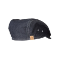 Beret de algodão denim com etiqueta tecida